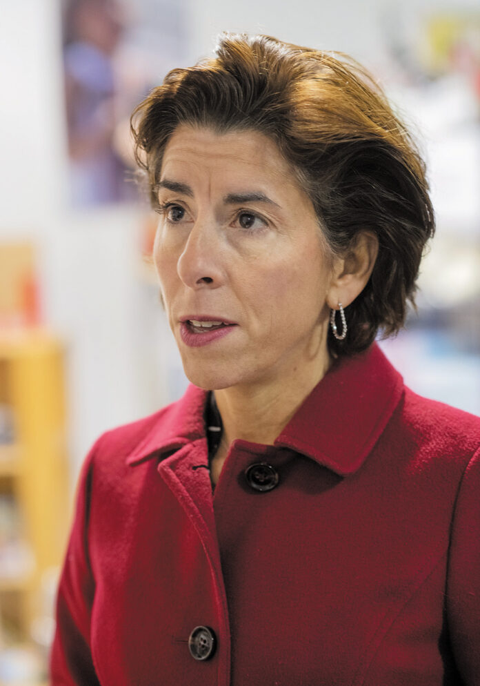 GOV. GINA M. RAIMONDO is scheduled to deliver the State of the State Tuesday evening. / PBN FILE PHOTO/MICHAEL SALERNO