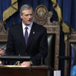 MASS. GOV. Charlie Baker has extended the state's stay-at-home advisory due to COVID-19 from May 4 until May 18. All nonessential businesses will also remain closed until the new deadline./ AP FILE PHOTO/STEVEN SENNE
