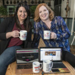 FORCES JOINED: Alicia Piazza, left, and Nicole Eller combined their strengths in social media marketing to form The Spark Social Inc. / PBN PHOTO/MICHAEL SALERNO