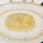 TIME TO LET GO: Visitors to the Statehouse can see the seal of the State of Rhode Island and Providence ­Plantations. / PBN FILE PHOTO/FRANK MULLIN