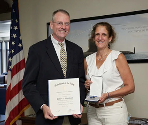 Harrigan receives Superior Civilian Service Award from U.S. Navy