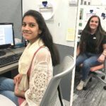 IT’S PAID OFF: Rida Jawed, left, a 2020 Lincoln High School graduate, participated in PrepareRI’s Summer Internship program for two summers. The first year, she served as a paid social media intern for Dr. Day Care in Smithfield with fellow student intern Kenzi Gilmore, right.  COURTESY REBECCA COMPTON