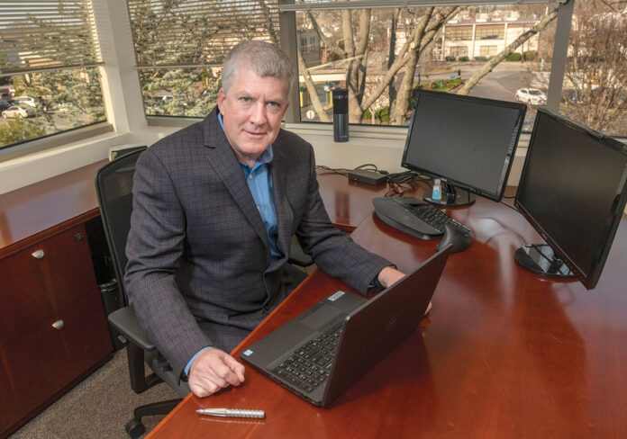 PLANNING AHEAD: Brad McGuire, a tax partner at Blum, Shapiro & Co. in Cranston, and other accountants have been spending a lot of time talking with clients about possible changes to the estate and gift taxes under the Biden administration. / PBN PHOTO/MICHAEL SALERNO