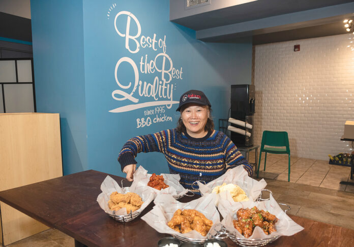 TASTE OF HOME: Wooma Cho, owner of the only Rhode Island bb.q Chicken franchise, which originated in Seoul, South Korea, in 1995, has always wanted to open a restaurant that would showcase her native culture.  / PBN PHOTO/MICHAEL SALERNO