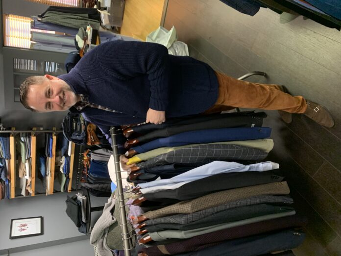MARC STREISAND, owner of Providence-based Marc Allen Fine Clothiers, will donate $100,000 in clothes to nonprofits to distribute to people in need during the holidays. / COURTESY MARC ALLEN FINE CLOTHIERS
