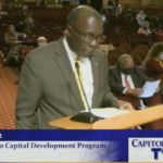 REP. MARVIN ABNEY, D-Newport, the chairman of the House Finance Committee, discusses the fiscal 2021 state budget, which the House approved Wednesday. / COURTESY CAPITOL TV