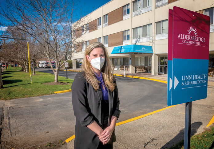 YOUTH MOVEMENT: Jamie Sanford is one of the youngest nursing home administrators in the state. She’s 37. Most other administrators are nearing retirement age, and the industry is concerned about finding future staffers.  / PBN PHOTO/MICHAEL SALERNO