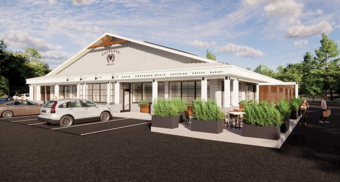 PUSHING AHEAD: A rendering of what the Foodlove market is expected to look like when complete this summer in Middletown. / COURTESY NEWPORT RESTAURANT GROUP