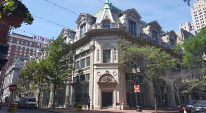 THE HOTEL HIVE PROVIDENCE project on Westminster Street is one of the projects that has received a tax break from the city. The development is on hold due to the pandemic, with the developer considering asking for an extension on deadlines in agreements with the city. / COURTESY ABDO DEVELOPMENT