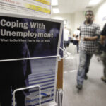 THE NUMBER of individuals collecting continuing unemployment benefits in Rhode Island totaled 70,294 last week. / AP FILE PHOTO/PAUL SAKUMA