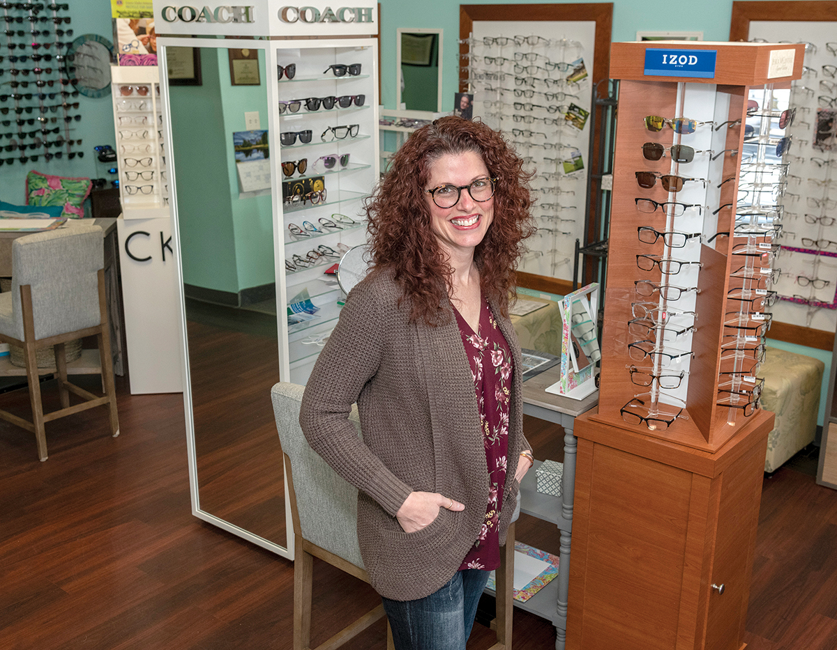 STAYING SHARP: Lori Duquette, owner of Duquette Family Eye Care Inc., says her upbringing in a large family taught her skills that have helped her run her own ­business. / PBN FILE PHOTO/MICHAEL SALERNO