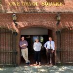 THE SLAM COLLABORATIVE, a national design firm, has opened a new office in Providence in the city's Jewelry District. Pictured, from left, are Mark Rhoades, managing principal for design; Catherine Ellithorpe, principal and SLAM's Providence office manager; and Glenn Gollenberg, principal. / COURTESY THE SLAM COLLABORATIVE