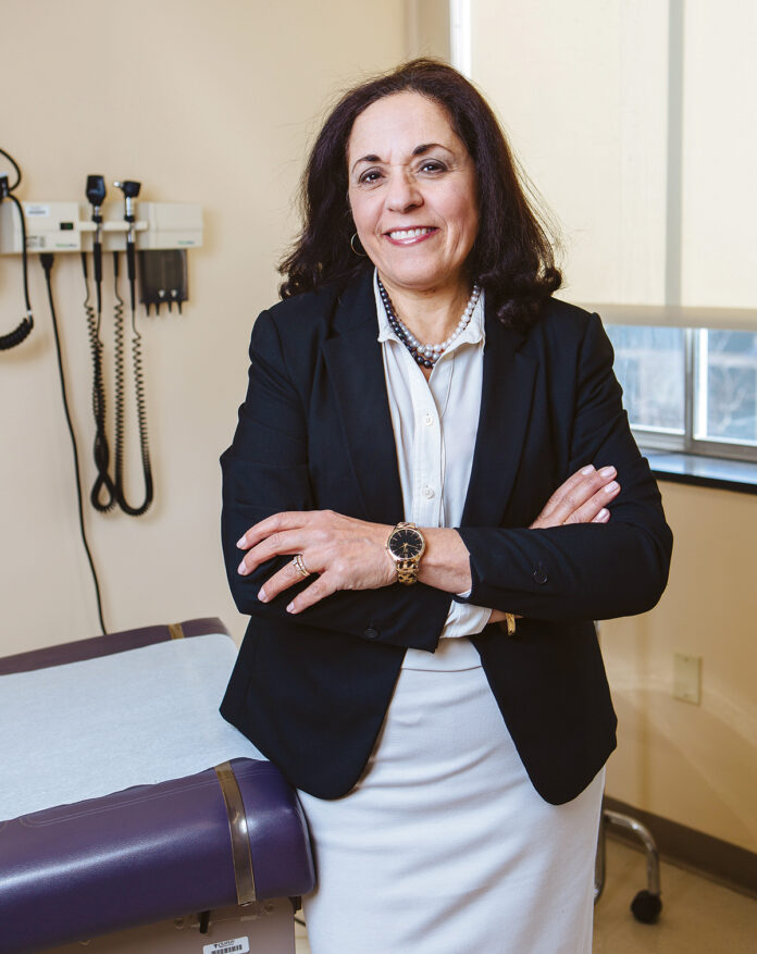 MARIE GHAZAL, CEO of the Rhode Island Free Clinic, said her organization has spent hundreds of thousands of dollars on COVID-19-related expenses during the pandemic. She hopes a possible grant from the new vaccine incentive program can give a boost to her organization. / PBN FILE PHOTO/RUPERT WHITELEY