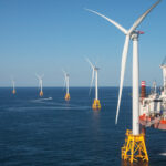 POWERING UP: Regional officials are prepping the pipeline of workers who are expected to be needed to install and maintain wind turbines like those off Block Island in the coming years. / COURTESY ORSTED  U.S. OFFSHORE WIND
