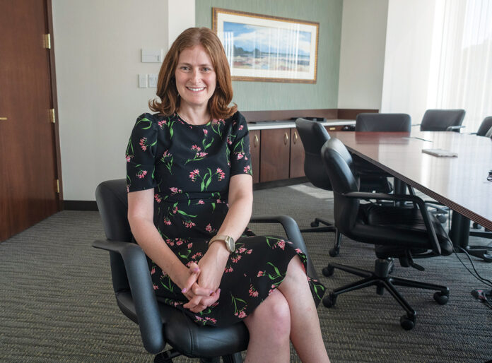 GET READY: ­Jessica Schachter Jewell, a labor and employment attorney in Nixon Peabody LLP’s Providence office, says all Rhode Island businesses should prepare for the new pay equity law before it goes into ­effect. / PBN PHOTO/MICHAEL SALERNO