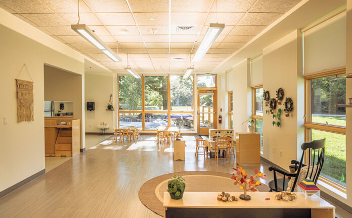 ENERGY EFFICIENT: The new classrooms inside the expanded Little School at Lincoln School have an abundance of natural light. The school does not have gas or oil systems, meaning it will not be producing any on-site combustion and carbon emissions. / COURTESY LINCOLN SCHOOL