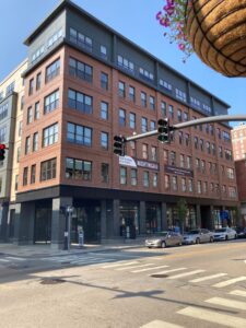The GROUND FLOOR of the Nightingale Building on Washington Street in downtown Providence is expected to house Rory's Market and Kitchen, an independent organic food store based in Dennis, Massachusetts.  PBN PHOTO/WILLIAM HAMILTON