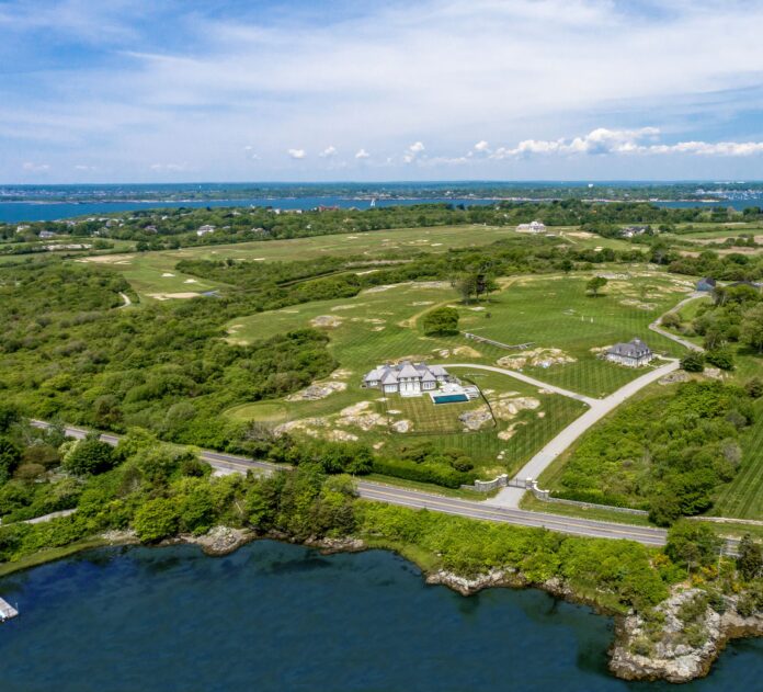The Seaward estate at 339 Ocean Ave. in Newport was sold in part for $16 million after a subdivision, separating 20 acres including a home and guest house, from the rest of the 45-acre property, according to Lila Delman Compass, which represented the seller and buyer in the deal.