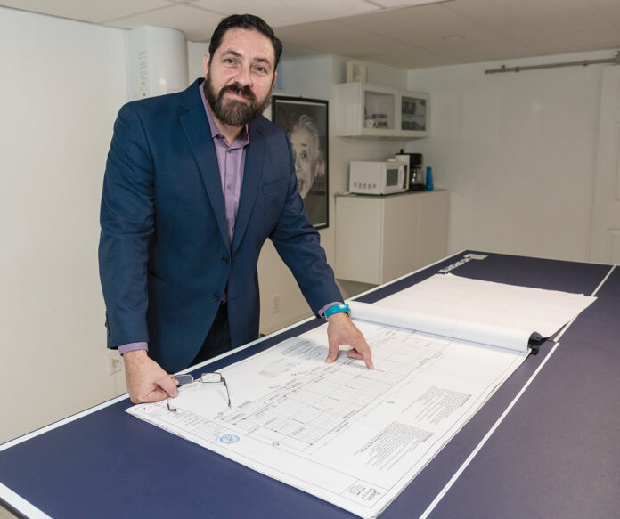 MAN WITH A PLAN: Gabriel Varga, a native of Costa Rica, started BlueSkies Construction & Design LLC in Lincoln in 2013. The company is registered with the state as a minority business enterprise. / PBN PHOTO/MICHAEL SALERNO