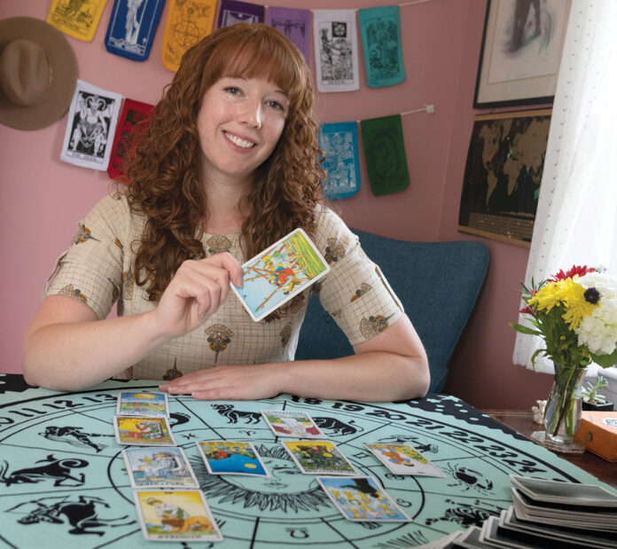 PASSIONATE PURSUIT: Jamie Chatel launched Arrow Tarot LLC, a new, home-based tarot reading, intuitive coaching and events business in Warwick, in February.  / PBN PHOTO/MICHAEL SALERNO