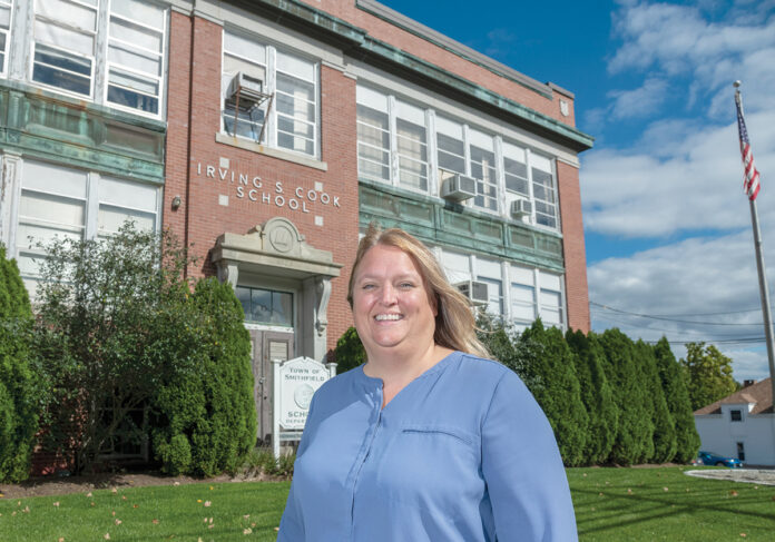 AT THE READY: Eileen Crudele, director of special education at Smithfield Public Schools, says each school has a full-time psychologist, and there are five social workers to handle an uptick in mental health issues among students. / PBN PHOTO/MICHAEL SALERNO