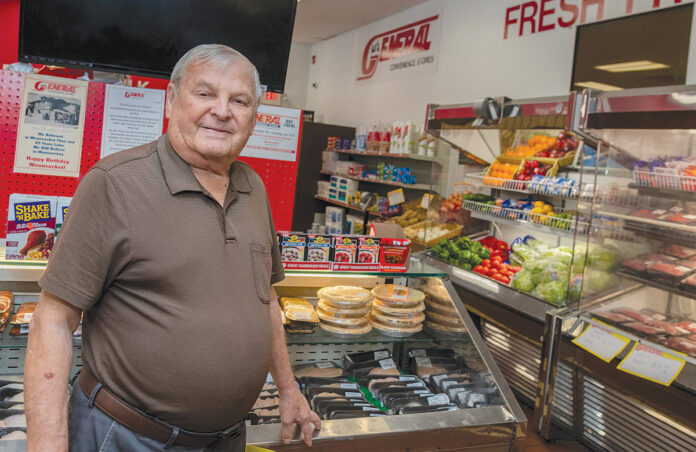 LOCAL FLAVOR: Roger Lapierre is the founder, owner and key principal of Li’l General convenience stores. Lapierre started with one store in 1970 in Woonsocket and has evolved the business to six franchise locations throughout northern Rhode Island. / PBN PHOTO/MICHAEL SALERNO