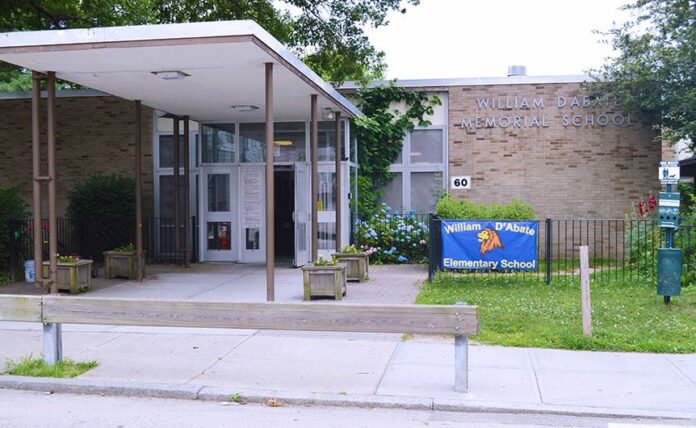 THE WILLIAM D'ABATE Elementary School will undergo a $21 million renovation starting this summer. The project will prompt students and staff to be temporarily relocated to Carl G. Lauro Elementary School next year. / COURTESY PROVIDENCE PUBLIC SCHOOL DISTRICT