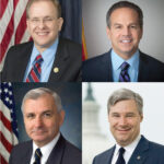 FROM CAPITOL HILL: The Greater Providence Chamber of Commerce will hold its 2022 Congressional Breakfast on June 13 at the Crowne Plaza Providence-Warwick in Warwick, featuring, pictured clockwise from top left, Reps. James R. Langevin, D-R.I., and David N. Cicilline, D-R.I., and Sens. Sheldon Whitehouse, D-R.I., and Jack Reed, D-R.I.  COURTESY JAMES R. LANGEVIN, DAVID N. CICILLINE, SHELDON WHITEHOUSE AND JACK REED