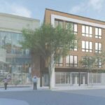 THE BUILDINGS AT 279 THAYER STREET will be demolished and replaced by a four-story, mixed-use property, according to plans submitted to Providence planning officials by Michael Boutros and his Two Cousins LLC. / COURTESY PROVIDENCE CITY PLAN COMMISSION