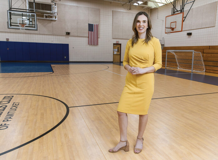 HERE’S THE SCOOP: Amy Chaunt, director of development and communications at the Boys & Girls Club of Pawtucket, uses her journalism skills to bring the club’s mission to life and show donors where their dollars go, which has led to record fundraising. / PBN PHOTO/RUPERT WHITELEY