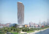 STILL HAPPENING? The pandemic has helped stall plans for a 46-story tower along the Providence River, but the Fane Organization insists it will move ahead with the project, depicted above in a rendering. / COURTESY FANE ORGANIZATION