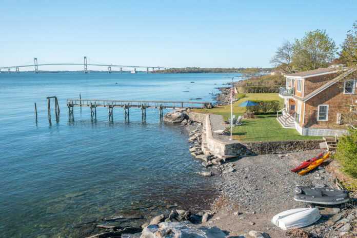 A WATERFRONT HOME at 14 Dewey Lane in Jamestown was sold for $4.05 million. / COURTESY MOTT & CHACE SOTHEBY'S INTERNATIONAL REALTY