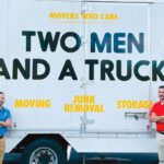 MARKET OPPORTUNITY: Joe Tuberville, left, and Alan Oversmith, owners of full-service moving company Two Men and a Truck in Warwick, say Rhode Island appealed to them because it was an untouched market with a lot of potential and a need for their services. COURTESY TWO MEN AND A TRUCK