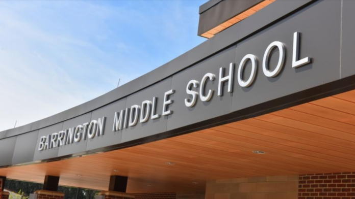 BARRINGTON MIDDLE SCHOOL has received a $1.5 million energy bonus from the R.I. Department of Education. / COURTESY BARRINGTON PUBLIC SCHOOLS