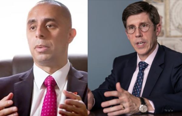 MAYOR JORGE O. Elorza (left) says he plans to award the $7.2 million contract for new pavilion in Kennedy Plaza before leaving office, but incoming Mayor Brett Smiley (right) does not think remaking Kennedy Plaza should be prioritized. // PBN FILE PHOTOS/STEPHANIE ALVAREZ EWENS AND MIKE SALERNO