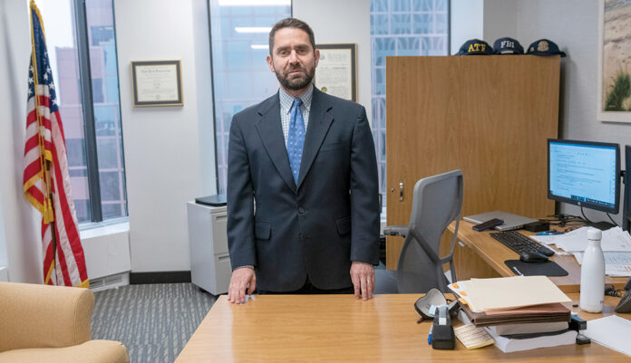 SCAM STOPPERS: Lee H. Vilker, head of the criminal division at the U.S. Attorney’s Office in Rhode Island, helps prosecute people ­accused of defrauding others through investment schemes.  PBN PHOTO/MICHAEL SALERNO