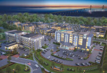 ORIGINAL VISION: The Carpionato Group proposed a $100 million, mixed-use redevelopment of the Newport Grand site in 2019, but the project has been at a standstill and revised plans may be proposed. COURTESY  CARPIONATO GROUP LLC