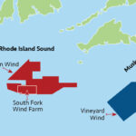 SUCCESSFUL NEGOTIATIONS between the developer for the Revolution Wind project and Rhode Island fishermen over the installation of power cables in the fishing grounds off the Rhode Island coast may be the model on how to resolve future disputes as more offshore wind projects seek approvals. / SOURCE: R.I. DEPARTMENT OF ENVIRONMENTAL MANAGEMENT / PBN GRAPHIC/ANNE EWING