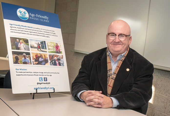 James Connell was named executive director of Age-Friendly Rhode Island in November 2021. Based at Rhode Island College, Age-Friendly Rhode Island is a coalition of local groups, businesses and individuals committed to healthy aging. / PBN PHOTO/MICHAEL SALERNO