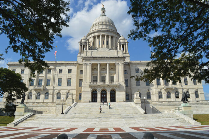 STATEWIDE ­DECISIONS: ­Multiple members of the General Assembly will take part in the 2023 Legislative Luncheon hosted by the Greater Providence Chamber of Commerce on Feb. 15 at noon at the R.I. Convention Center. Pictured is the R.I. Statehouse.  PBN FILE PHOTO/NICOLE DOTZENROD