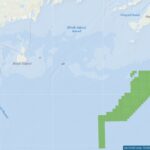 THE 844-MEGAWATT Revolution Wind 2 has been proposed for the area in green off the southern New England coast. NORTHEAST OCEAN DATA