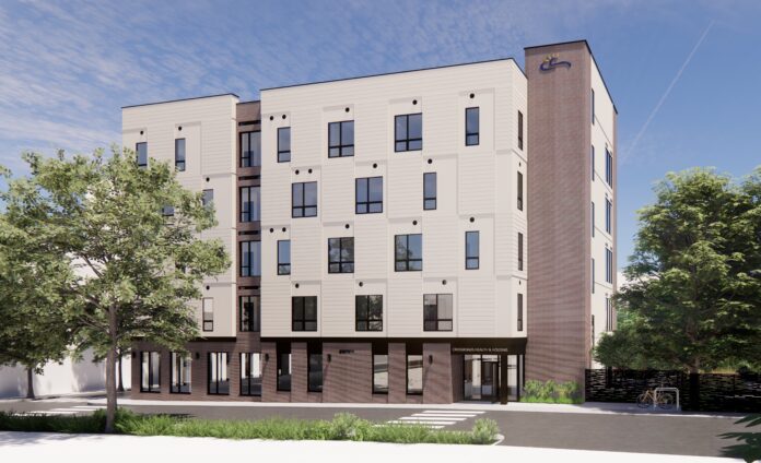 THE PROVIDENCE CITY PLAN COMMISSION on Tuesday approved a complex providing 35 apartments to formerly homeless individuals with medical vulnerabilities at 371 Pine St. in Providence. / COURTESY CROSSROADS RHODE ISLAND