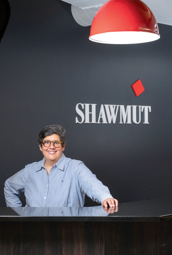 EMPHASIZING INCLUSION: Over the last eight years, Shawmut Design and Construction Chief People and Administration Officer Marianne Monte has played a lead role in helping the company retain a workforce that is more than 30% female, higher than the industry average.  PBN PHOTO/DAVID HANSEN