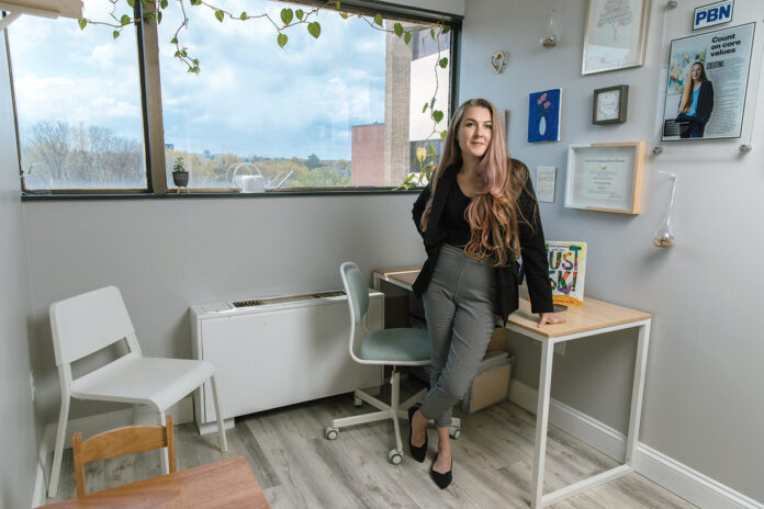 RAISING VOICES: Rachel Best, Small Steps Therapy LLC clinical director and speech language pathologist, helps people with pediatric speech, language and dysphagia, occupational therapy, tongue tie and other services. PBN PHOTO/RUPERT WHITELEY